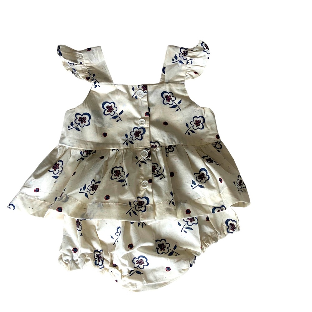 Navy and Burgundy Floral NWOT 2 Piece Set